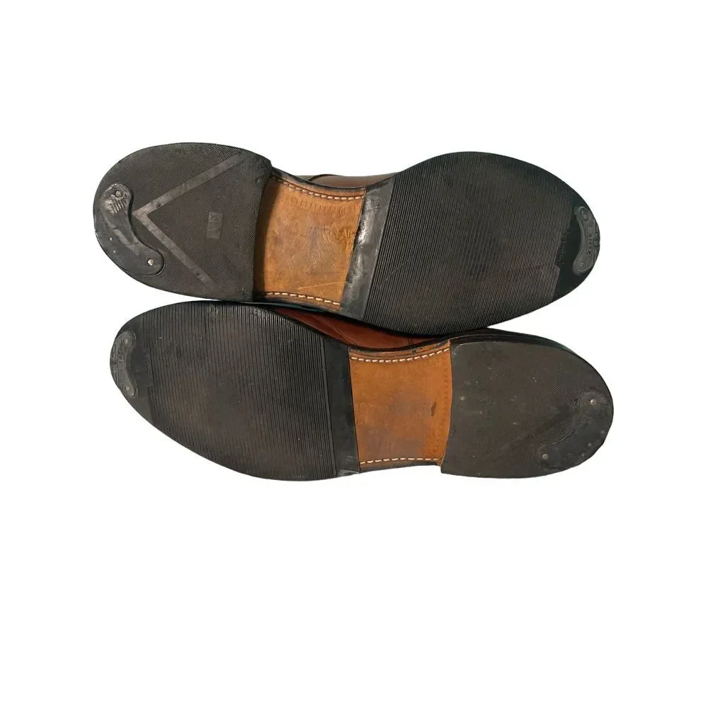 Allen Edmonds Brown Leather Derby Shoes Lace-up Oxford Dress Shoes for Men‎ S-5